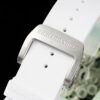 translucent soft rubber strap with titanium deployment buckle translucent soft rubber strap with titanium deployment buckle