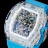 skeletonized dial with luminous hands & crystal markers skeletonized dial with luminous hands & crystal markers