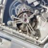 rm56-01 features a skeletonized dial with a visible tourbillon movement.