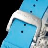 translucent soft rubber strap with titanium deployment buckle translucent soft rubber strap with titanium deployment buckle