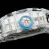 screw-down titanium crown with clear protective rubber o-ring