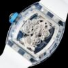 transparent case back perfectly showcases the details of the movement from every angle.