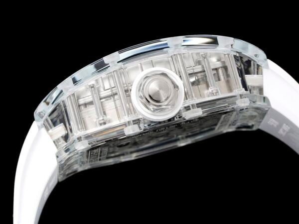 screw-down titanium crown with clear protective rubber o-ring