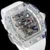luxurious rm56-01 tourbillon watch is crafted entirely from sapphire crystal.