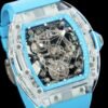 luxurious rm56-02 tourbillon watch is crafted entirely from sapphire crystal.