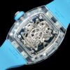 rm56-02 transparent case back perfectly showcases the details of the movement from every angle.