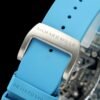 translucent soft rubber strap with titanium deployment buckle