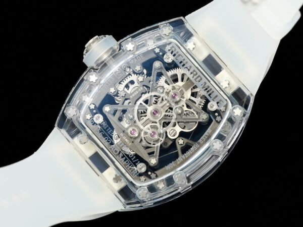 rm56-02 transparent case back perfectly showcases the details of the movement from every angle.