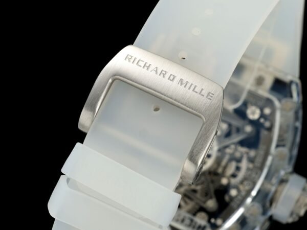 translucent soft rubber strap with titanium deployment buckle