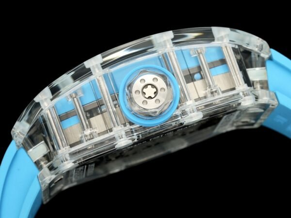 screw-down titanium crown with clear protective rubber o-ring