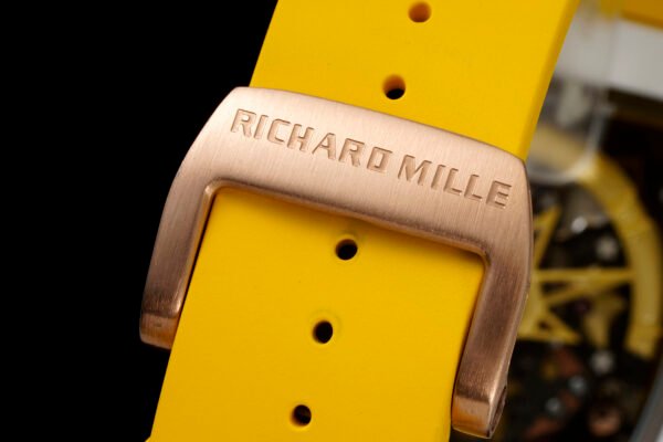high-performance anti-dust yellow rubber strap with titanium clasp