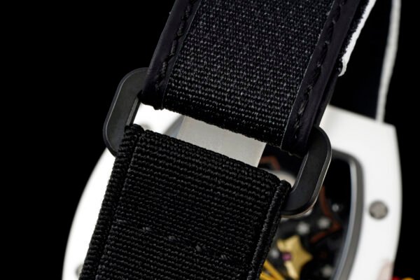 high-performance anti-dust white fabric strap with titanium clasp