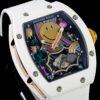 rm88 smile tourbillon auper reissue watch features a fun skeletonized dial.
