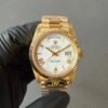 rolex daydate 40 m228238-0042 yellow gold white dial president bracelet super clone 1:1