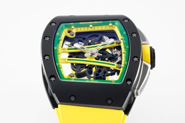 rm061, with its ultra-luxurious design, features the RMULT2 skeletonized movement.