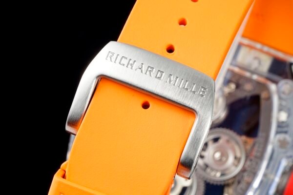 soft fluoroelastomer strap, richard mille titanium buckle