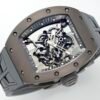 rm055 bezel is made of titanium carbide (TiC) that has undergone micro-blasting.