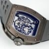 rm055 all-gray transparent case back clearly shows the internal structure of the movement.