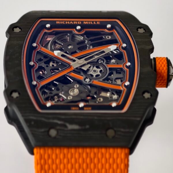 rm67-02 skeleton automatic watch dial details