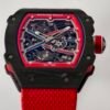 rm67-02 skeleton automatic watch dial details