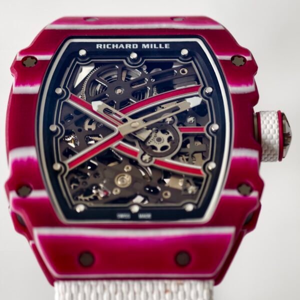 rm67-02 skeleton automatic watch dial details