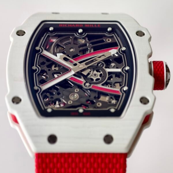 rm67-02 skeleton automatic watch dial details