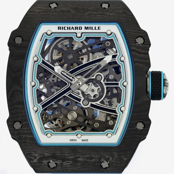 rm67-02 skeleton automatic watch dial details
